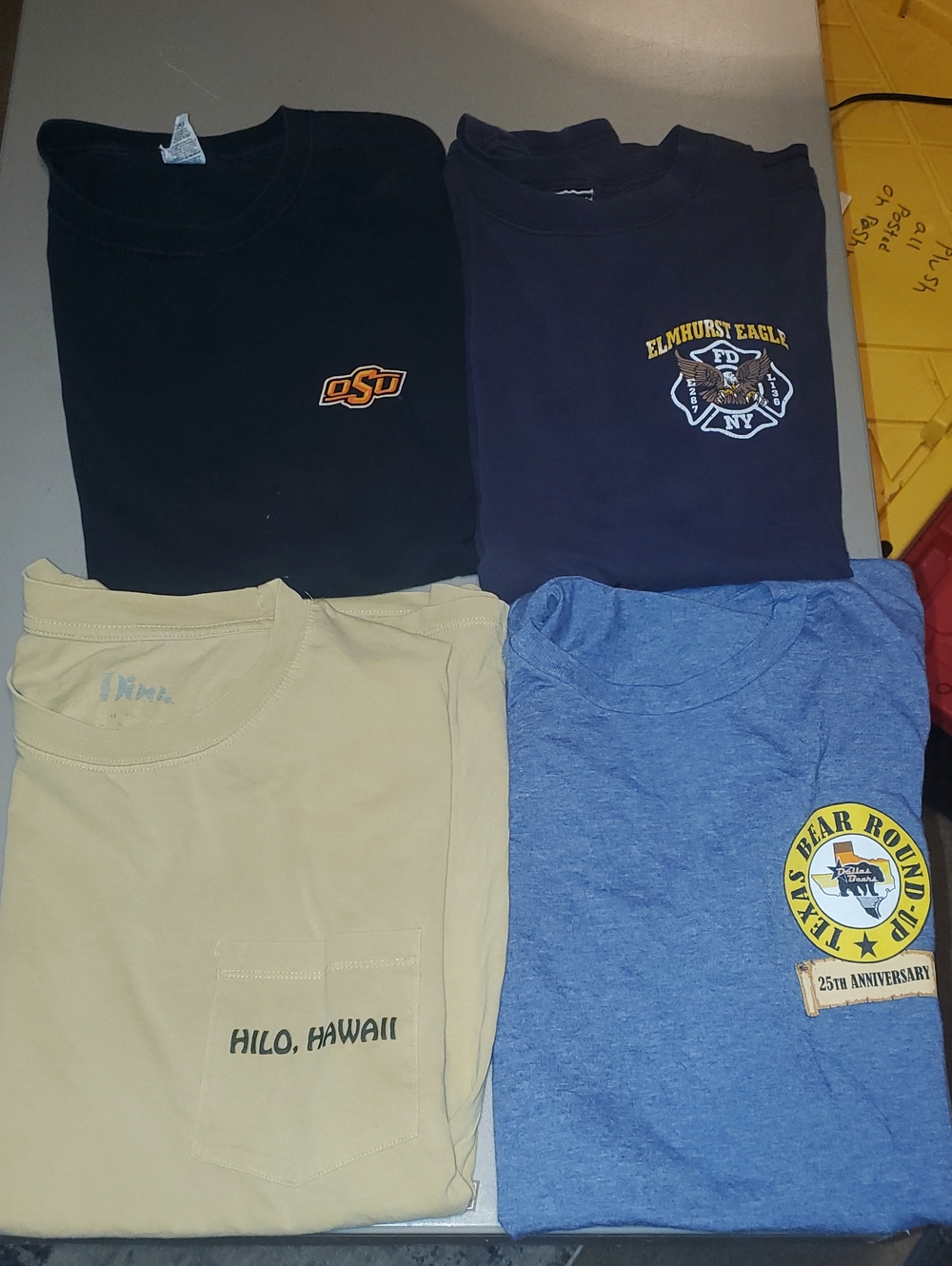 Mixed Pack Men’s Logo Crew Neck T-Shirts - Black, Navy, Tan, Blue